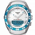 Tissot Tissot T-Tactile Sailing-Touch T056.420.17.016.00 T Touch T0564201701600 кварцевые мужские часы  белый циферблат, браслет силикон — вид спереди