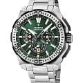 Festina Festina Chrono Bike F20724/3  F20724/3 кварцевые мужские часы  зеленый циферблат, браслет нержавеющая сталь — вид спереди