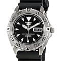 Seiko Seiko 5 Sports SNZB33J2  SNZB33J2 механические мужские часы  черный циферблат, браслет резина — вид спереди