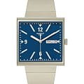 Swatch Swatch Square Bioceramic Standard SO34T700  SO34T700 кварцевые мужские часы  синий циферблат, браслет биоматериал — вид спереди