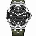 Maurice Lacroix Maurice Lacroix Aikon Quartz AI1008-PVB21-330-1  AI1008-PVB21-330-1 кварцевые мужские часы  черный циферблат, браслет кожаный — вид спереди