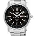 Seiko Seiko 5 Regular SNKP11K1  SNKP11K1 механические мужские часы  черный циферблат, браслет нержавеющая сталь — вид спереди