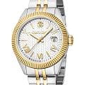 Roberto Cavalli Roberto Cavalli Uomo Classico III RC5G113M0075  RC5G113M0075 кварцевые мужские часы  белый циферблат, браслет нержавеющая сталь с pvd-покрытием — вид спереди