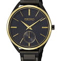 Seiko Seiko Conceptual Series Dress SRKZ49P1  SRKZ49P1 кварцевые женские часы  черный циферблат, браслет сталь c pvd покрытием — вид спереди