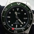 Seiko Seiko Prospex SNE583P1 кварцевые мужские часы часы, крупный план зеленый циферблат