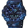 Casio Casio G-Shock GA-700CM-2A GA-700 GA-700CM-2A электронные мужские часы  синий циферблат, браслет полимер — вид спереди