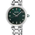 Seiko Seiko Conceptual Series Dress SRZ535P1  SRZ535P1 кварцевые женские часы  зеленый циферблат, браслет нержавеющая сталь — вид спереди