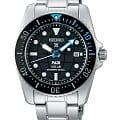 Seiko Seiko Prospex SNE575P1 PADI SNE575P1 кварцевые мужские часы  черный циферблат, браслет нержавеющая сталь — вид спереди