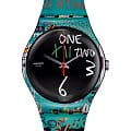 Swatch Swatch New Gent SUOZ356  SUOZ356 кварцевые мужские часы  черный циферблат, браслет силикон — вид спереди