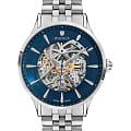 Wainer Wainer WA.25705-B			  WA.25705-B механические мужские часы  синий циферблат, браслет нержавеющая сталь 316l — вид спереди