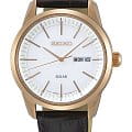 Seiko Seiko Conceptual Series Dress SNE530P1S  SNE530P1S кварцевые мужские часы  белый циферблат, браслет кожаный — вид спереди