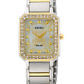 Seiko Seiko  Discover More SUP452P1  SUP452P1 кварцевые женские часы  золотой циферблат, браслет нержавеющая сталь — вид спереди