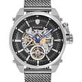 Wainer Wainer Iconic WA.25988-A  WA.25988-A механические мужские часы  черный циферблат, браслет нержавеющая сталь — вид спереди