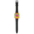 Оригинальные часы Swatch Swatch Square Bioceramic Standard SO34Z101 кварцевые калибр механизма  общий вид