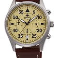 Orient Orient Sporty Quartz RA-KV0503Y  RA-KV0503Y кварцевые мужские часы  коричневый циферблат, браслет кожаный — вид спереди