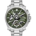 Wainer Wainer WA.25250-B  WA.25250-B механические мужские часы  зеленый циферблат, браслет нержавеющая сталь — вид спереди