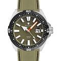 Wainer Wainer Sport WA.10922-C  WA.10922-C кварцевые мужские часы  зеленый циферблат, браслет силикон — вид спереди
