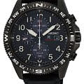 Seiko Seiko Conceptual Series Sports SSC707P1  SSC707P1 кварцевые мужские часы  черный циферблат, браслет кожаный — вид спереди