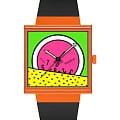 Swatch Swatch Square Bioceramic Standard SO34Z101  SO34Z101 кварцевые женские часы  цветной циферблат, браслет биоматериал — вид спереди