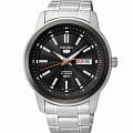 Seiko Seiko 5 Regular SNKM89K1S  SNKM89K1S механические мужские часы  черный циферблат, браслет нержавеющая сталь — вид спереди