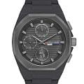U.S. Polo Assn. U.S. Polo Assn. Crossing USPA1103-08  USPA1103-08 кварцевые мужские часы  черный циферблат, браслет силикон — вид спереди