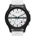 Armani Exchange Armani Exchange Hampton AX2435  AX2435 кварцевые мужские часы  белый циферблат, браслет силикон — вид спереди