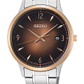 Seiko Seiko Conceptual Series Dress SGEH90P1  SGEH90P1 кварцевые мужские часы  коричневый циферблат, браслет нержавеющая сталь — вид спереди