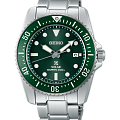 Seiko Seiko Prospex SNE583P1  SNE583P1 кварцевые мужские часы  зеленый циферблат, браслет нержавеющая сталь — вид спереди