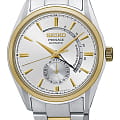 Seiko Seiko Presage SSA352J1  SSA352J1 механические мужские часы  серебристый циферблат, браслет сталь c pvd покрытием — вид спереди