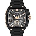 Wainer Wainer Automatic WA.25150-B  WA.25150-B механические мужские часы  черный циферблат, браслет нержавеющая сталь с pvd-покрытием — вид спереди