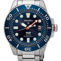 Seiko Seiko Prospex SNE549P1 PADI SNE549P1 кварцевые мужские часы  синий циферблат, браслет нержавеющая сталь — вид спереди