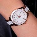 Wainer Wainer Diamond WA.18050-C  швейцарские женские часы на браслете сталь + керамические вставки боковой вид