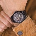 Wainer Wainer Masters Edition WA.25511-D механические мужские часы часы, крупный план черный циферблат