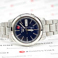 Seiko Seiko 5 Regular SNKE51K1 механические мужские часы часы, крупный план синий циферблат