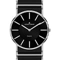 Jacques Lemans Jacques Lemans 1-1649A  1-1649A кварцевые женские часы  черный циферблат, браслет сталь + керамические вставки — вид спереди