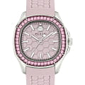 Philipp Plein Philipp Plein Plein Philipp PWTAA0123  PWTAA0123 кварцевые женские часы  розовый циферблат, браслет силикон — вид спереди